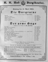 Theaterzettel (Oper und Burgtheater in Wien) 18830415 Seite: 1