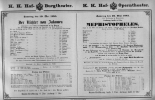 Theaterzettel (Oper und Burgtheater in Wien) 18830519 Seite: 2