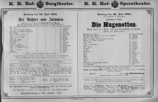 Theaterzettel (Oper und Burgtheater in Wien) 18830610 Seite: 1