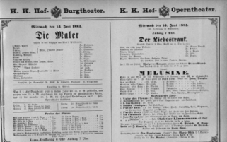 Theaterzettel (Oper und Burgtheater in Wien) 18830613 Seite: 1
