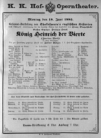 Theaterzettel (Oper und Burgtheater in Wien) 18830618 Seite: 1