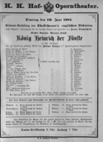 Theaterzettel (Oper und Burgtheater in Wien) 18830619 Seite: 1
