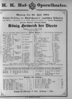 Theaterzettel (Oper und Burgtheater in Wien) 18830625 Seite: 1