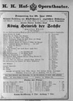 Theaterzettel (Oper und Burgtheater in Wien) 18830628 Seite: 1