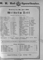 Theaterzettel (Oper und Burgtheater in Wien) 18830630 Seite: 1