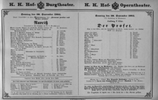 Theaterzettel (Oper und Burgtheater in Wien) 18830930 Seite: 1