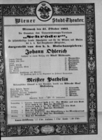 Theaterzettel (Oper und Burgtheater in Wien) 18831031 Seite: 1