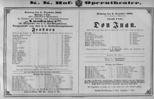 Theaterzettel (Oper und Burgtheater in Wien) 18831202 Seite: 1