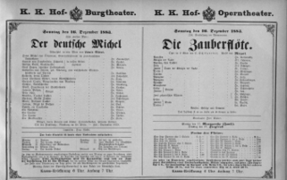 Theaterzettel (Oper und Burgtheater in Wien) 18831216 Seite: 1