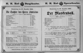 Theaterzettel (Oper und Burgtheater in Wien) 18831227 Seite: 2