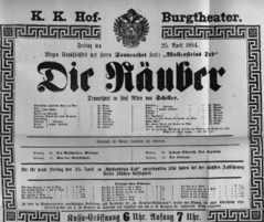Theaterzettel (Oper und Burgtheater in Wien) 18840425 Seite: 2