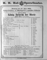 Theaterzettel (Oper und Burgtheater in Wien) 18840617 Seite: 1