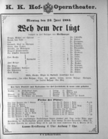 Theaterzettel (Oper und Burgtheater in Wien) 18840623 Seite: 1