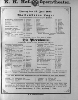 Theaterzettel (Oper und Burgtheater in Wien) 18840624 Seite: 1
