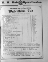 Theaterzettel (Oper und Burgtheater in Wien) 18840625 Seite: 1
