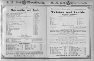 Theaterzettel (Oper und Burgtheater in Wien) 18841002 Seite: 1