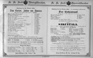 Theaterzettel (Oper und Burgtheater in Wien) 18841025 Seite: 1