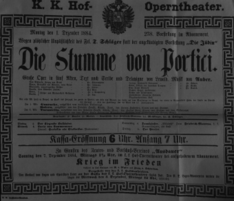 Theaterzettel (Oper und Burgtheater in Wien) 18841201 Seite: 1