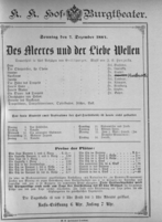 Theaterzettel (Oper und Burgtheater in Wien) 18841207 Seite: 1