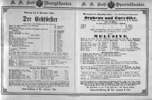 Theaterzettel (Oper und Burgtheater in Wien) 18841208 Seite: 1