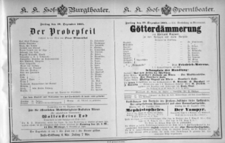 Theaterzettel (Oper und Burgtheater in Wien) 18841219 Seite: 1
