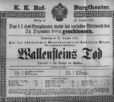 Theaterzettel (Oper und Burgtheater in Wien) 18841222 Seite: 2