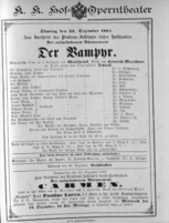 Theaterzettel (Oper und Burgtheater in Wien) 18841223 Seite: 1