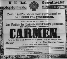 Theaterzettel (Oper und Burgtheater in Wien) 18841224 Seite: 1