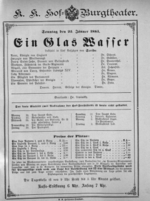 Theaterzettel (Oper und Burgtheater in Wien) 18850125 Seite: 1