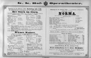 Theaterzettel (Oper und Burgtheater in Wien) 18850215 Seite: 2