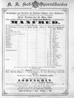 Theaterzettel (Oper und Burgtheater in Wien) 18850329 Seite: 1