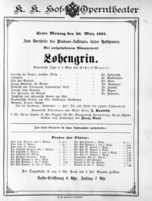 Theaterzettel (Oper und Burgtheater in Wien) 18850330 Seite: 1