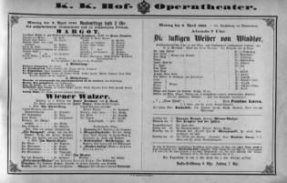 Theaterzettel (Oper und Burgtheater in Wien) 18850406 Seite: 2