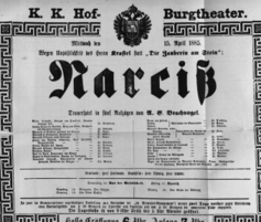 Theaterzettel (Oper und Burgtheater in Wien) 18850415 Seite: 2