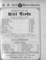 Theaterzettel (Oper und Burgtheater in Wien) 18850627 Seite: 1