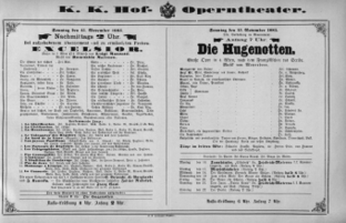Theaterzettel (Oper und Burgtheater in Wien) 18851115 Seite: 1