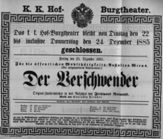 Theaterzettel (Oper und Burgtheater in Wien) 18851222 Seite: 2