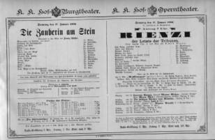 Theaterzettel (Oper und Burgtheater in Wien) 18860117 Seite: 1