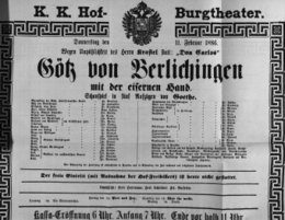 Theaterzettel (Oper und Burgtheater in Wien) 18860211 Seite: 2