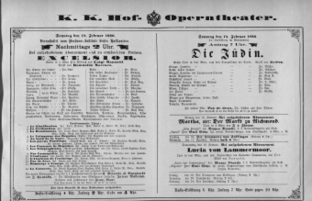 Theaterzettel (Oper und Burgtheater in Wien) 18860214 Seite: 2