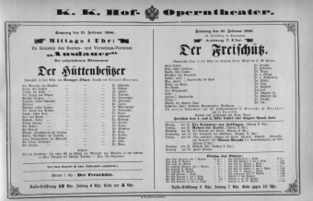 Theaterzettel (Oper und Burgtheater in Wien) 18860221 Seite: 2