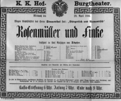 Theaterzettel (Oper und Burgtheater in Wien) 18860428 Seite: 2