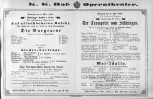 Theaterzettel (Oper und Burgtheater in Wien) 18860509 Seite: 2