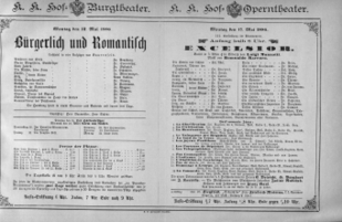 Theaterzettel (Oper und Burgtheater in Wien) 18860517 Seite: 1