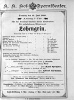 Theaterzettel (Oper und Burgtheater in Wien) 18860613 Seite: 1