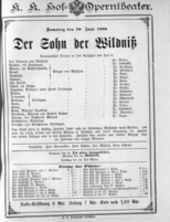 Theaterzettel (Oper und Burgtheater in Wien) 18860619 Seite: 1