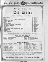 Theaterzettel (Oper und Burgtheater in Wien) 18860622 Seite: 1