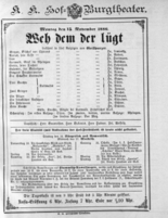 Theaterzettel (Oper und Burgtheater in Wien) 18861115 Seite: 1