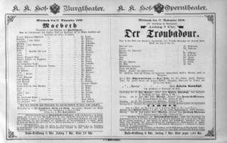 Theaterzettel (Oper und Burgtheater in Wien) 18861117 Seite: 1