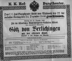 Theaterzettel (Oper und Burgtheater in Wien) 18861222 Seite: 2